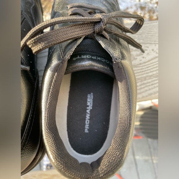 Rockport - Prowalker M7100 Black Leather Active Walking Sneakers - Size 8 - Picture 4 of 8